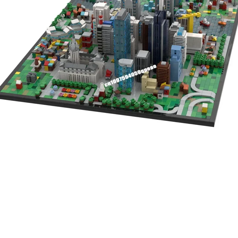 Nieuwe Stad Hot Selling Street View Moc Modulaire Philadelphia Citymap Model Aangepaste Puzzel Diy Creatieve Ideeën Kid Speelgoed Verjaardagscadeau