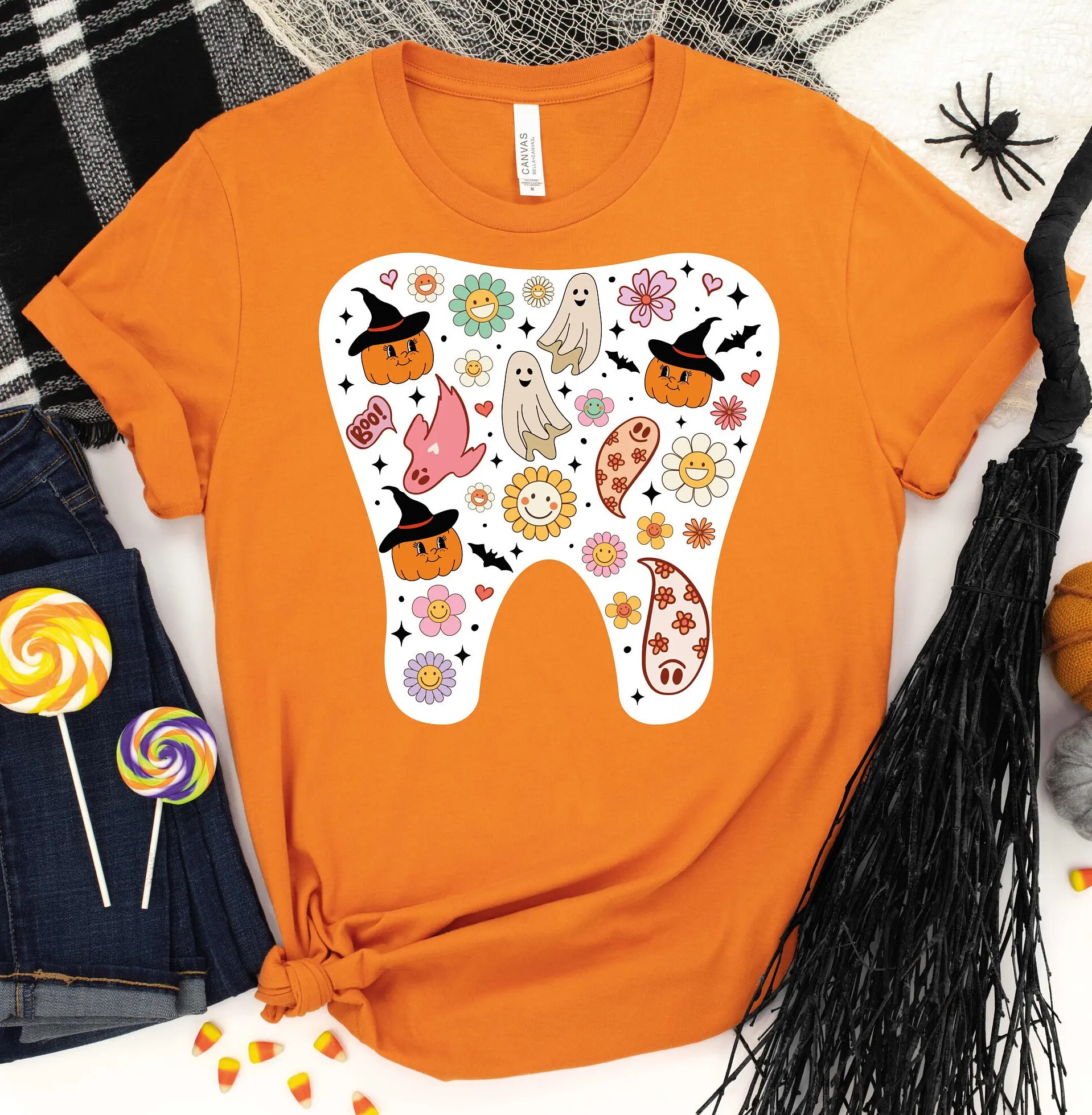 Halloween T Shirtth Shirt Dentist Dental For Hygienist Costume Squad