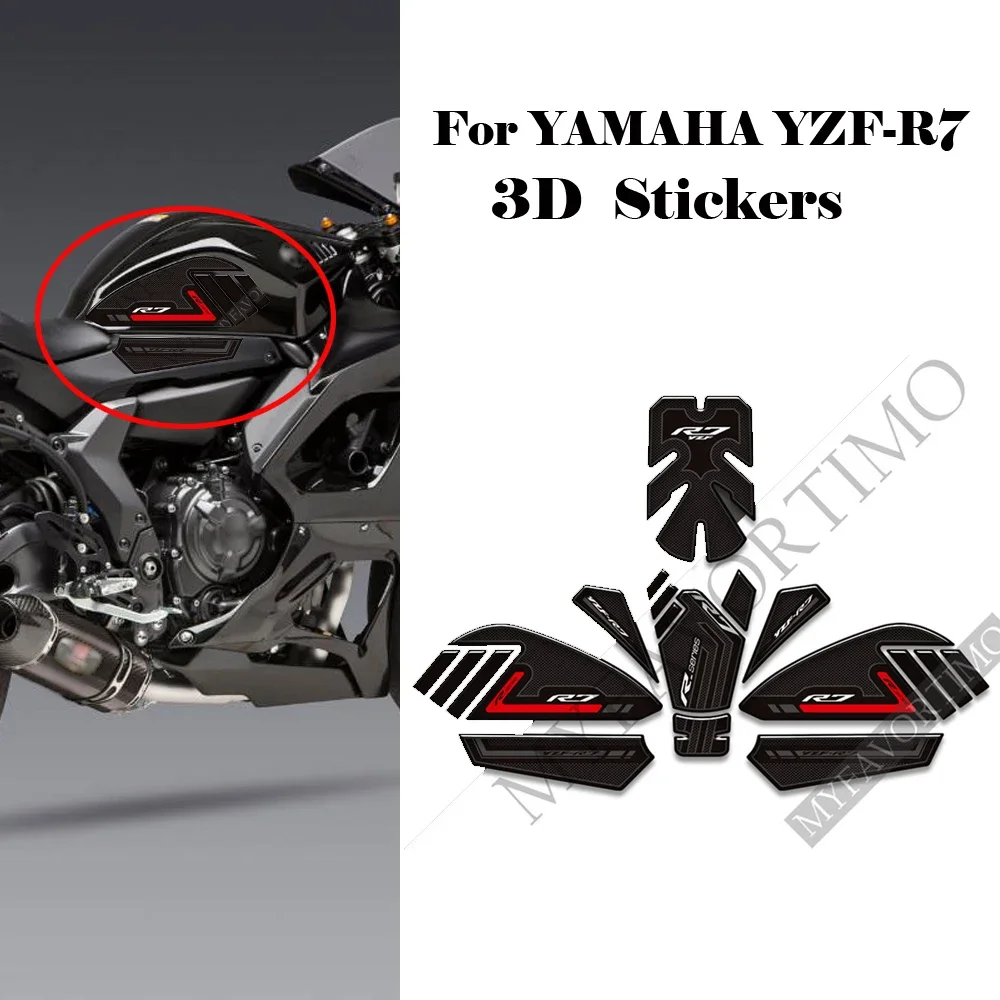 

Motorcycle Protector Stickers Decals Gas Fuel Oil Kit Knee Tank Grips Pad For YAMAHA YZF-R7 YZF R7 YZFR7 HP 2022