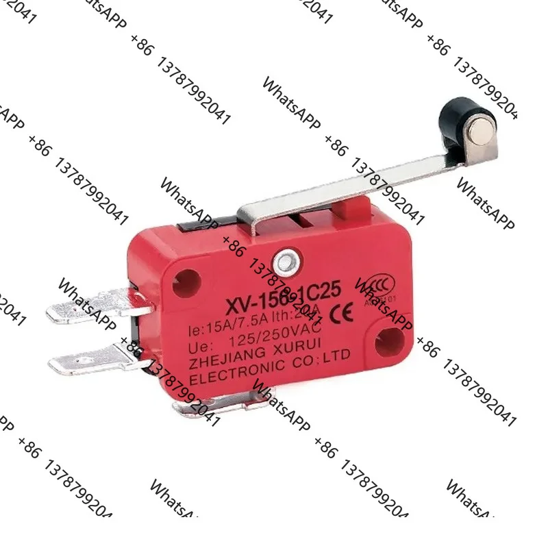 5Pcs XV‑156‑1C25 SPDT Roller Lever Micro Switch NO+NC 20A