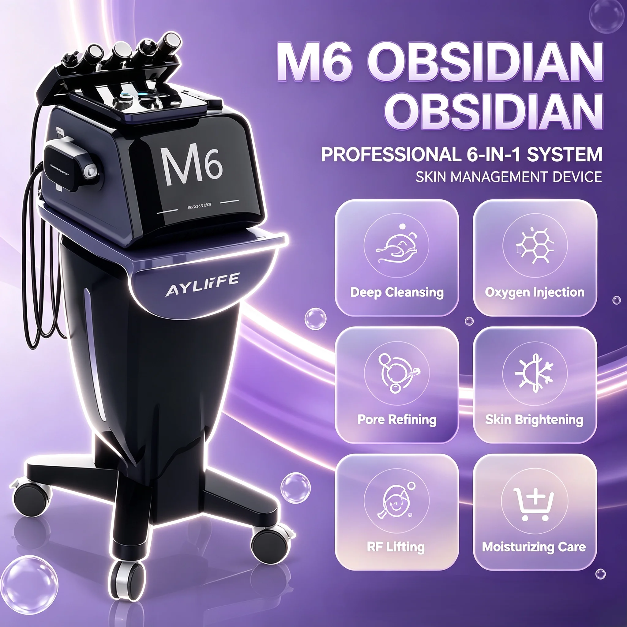 NEW M6 Hydri Facial Skin Management Machine Hydradermabrasion Deep Cleansing Face Lifting Professional Beauty Salon Equipment