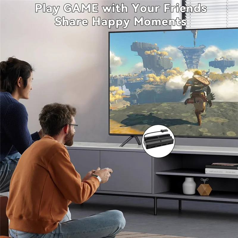 【HOT】แท่นวางทีวี 4 ใน 1 สําหรับสวิตช์/สวิตช์ OLED สวิตช์เครื่องอ่านการ์ดเกมพร้อมช่องเสียบการ์ด 4 ช่อง สถานีชาร์จพอร์ต USB-C