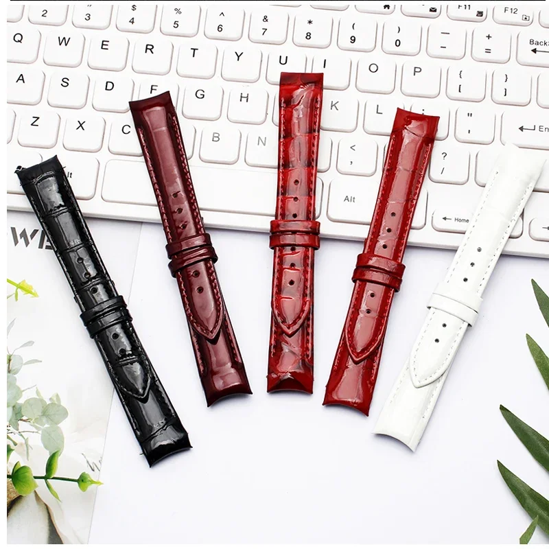 18mm Patent Leather Ladies Watch Strap for Tissot Watch Bands 1853 Woman Bracelets Female Belts for Couturier T035207 T035210A