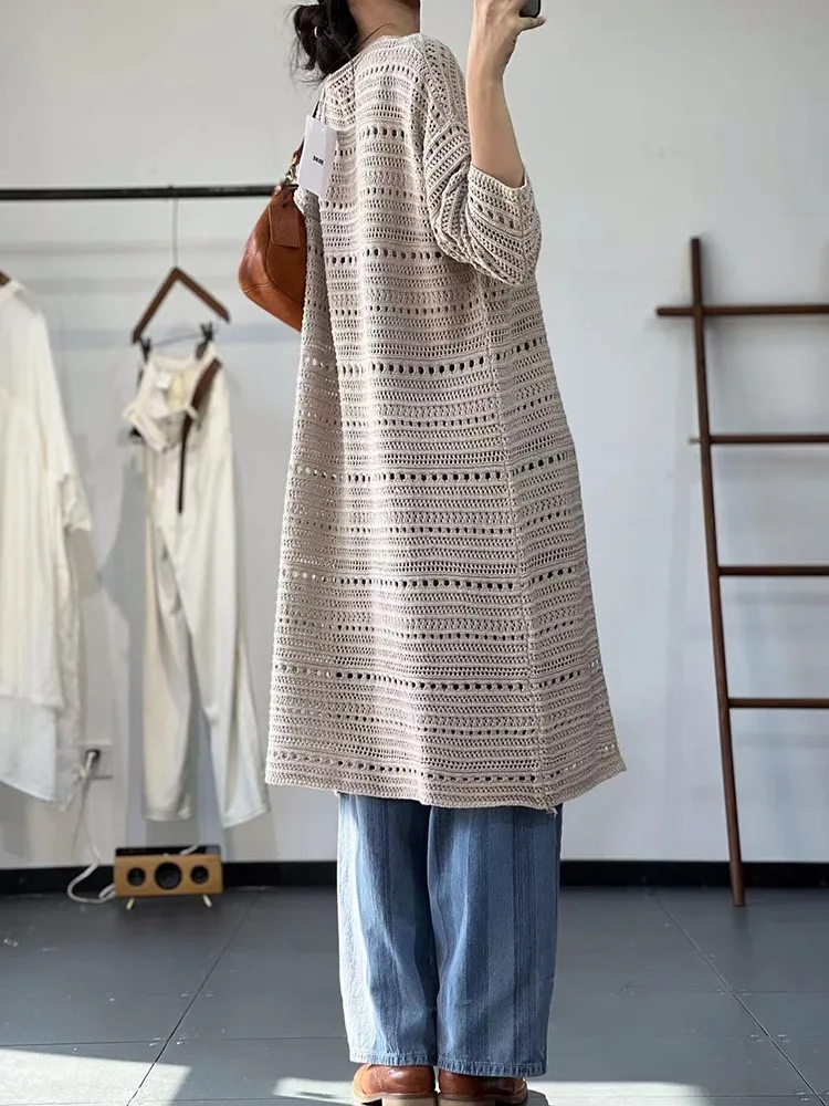 Oversized Knitted Autumn Long Dress Women Irregular Long Sleeve Sweater Ladies Dresses Fashion Casual Loose Woman Dress 2023