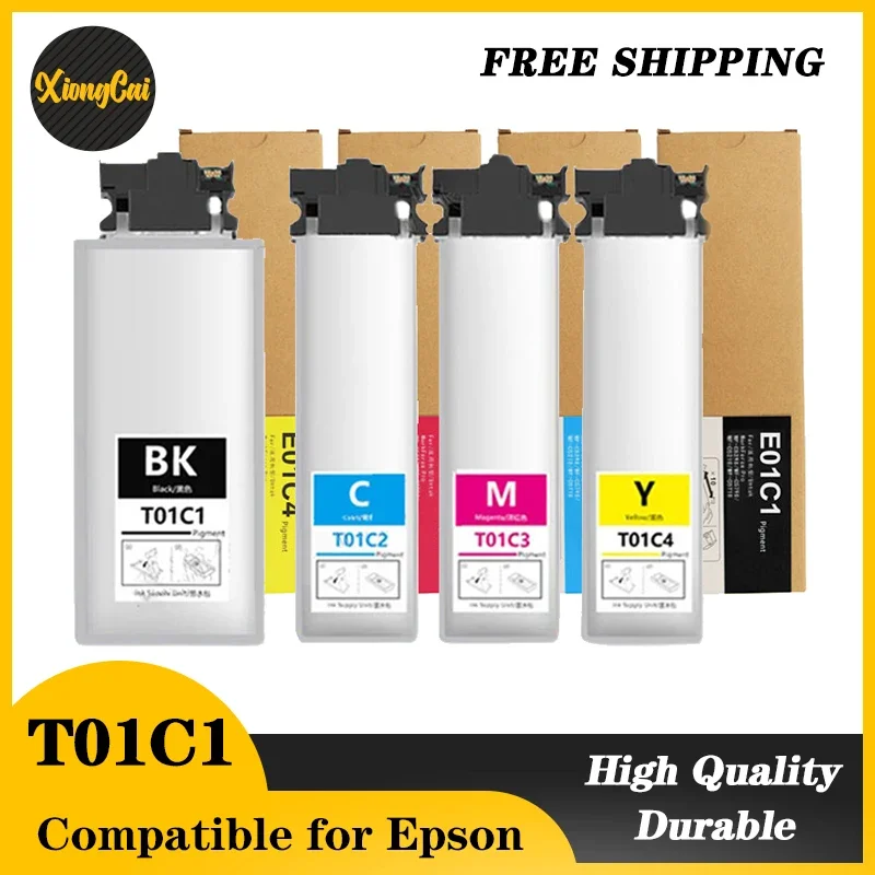 T01C1 T01C2 T01C3 T01C4 T01C Ink Pack For Epson WorkForce Pro WF-C529RDTW C579RDTWF Printer Use For Europe Full with Pigment Ink