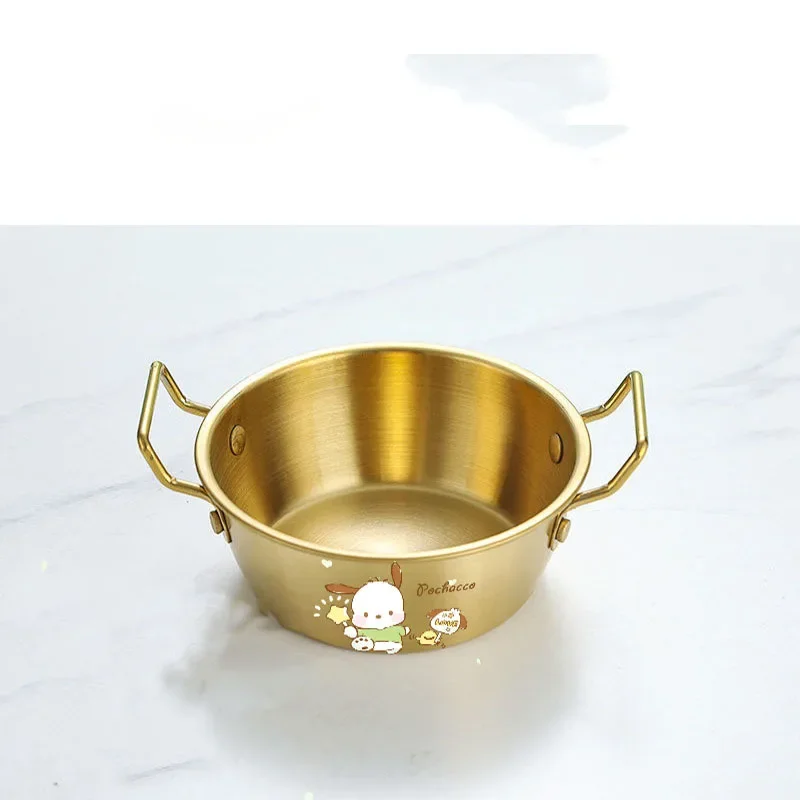 Miniso Anime Sanrio Noodle Bowl Kuromi Accessories Cute Salad Bowl Student Dormitory Bowl Stainless Steel 304 Toys for Girl Gift