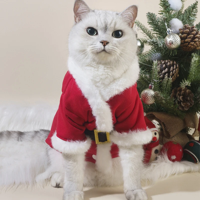 Christmas Pet Clothes for Cats And Dogs New Classic Style Autumn Winter Robe Festive Supplies New Arrival Pet Apparel