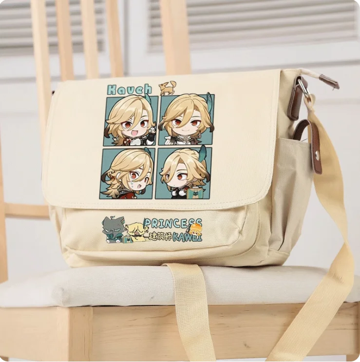 Anime Genshin Impact Kaveh Cosplay Casual Oxford Messenger Bag Schoudertas Student Tiener Cadeau B166