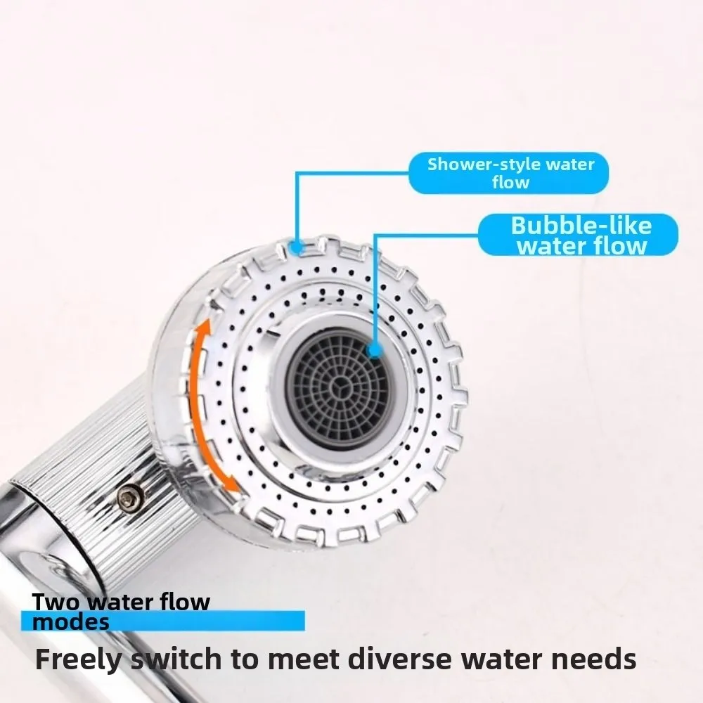 360° Rotating Robotic Arm Faucet Hot and Cold Water Flexible 360°Rotating Bibcock Water-Saving Adjustable Dual Mode Faucet