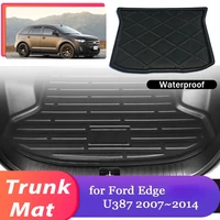 Estera de maletero de coche para Ford Edge U387 2007 ~ 2014 2008 2009 2010, alfombra de carga impermeable para equipaje, cubierta de revestimiento, accesorios de alfombra
