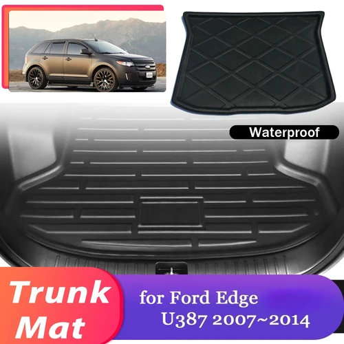 Imagen 1 del producto Estera de maletero de coche para Ford Edge U387 2007 ~ 2014 2008 2009 2010, alfombra de carga impermeable para equipaje, cubierta de revestimiento, accesorios de alfombra