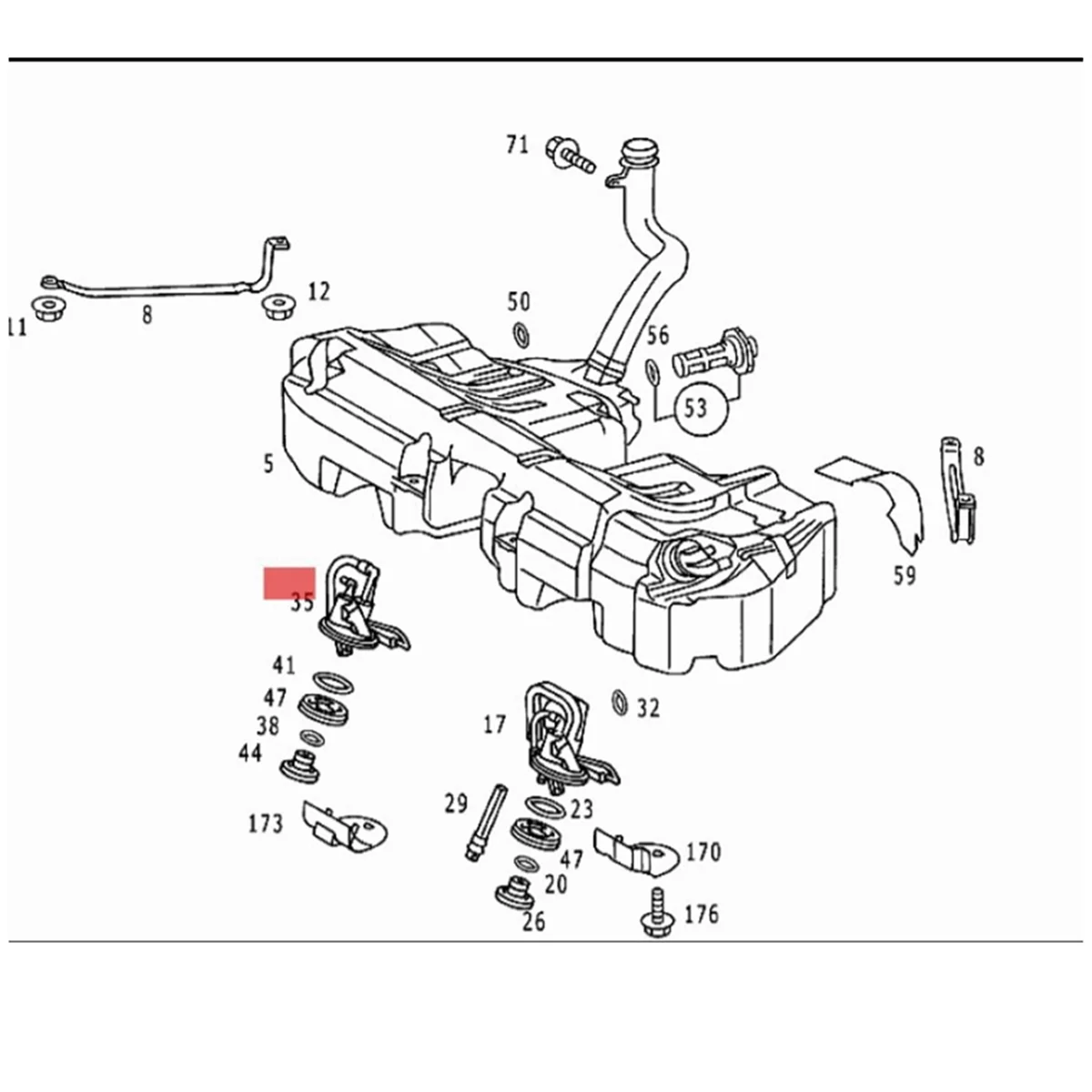 Fuel Pump Fixed Plate Module for Mercedes-Benz C 180 C 200 Pump Fuel Level Sensor FL044811B1 2084701041 A2084701041