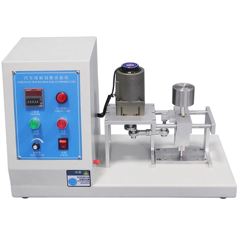 

Automotive wire scratch resistance tester Insulation surface scratch tester Wire and cable repeated wear tester