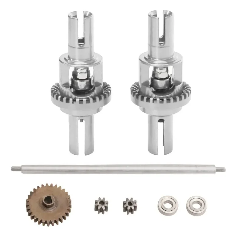 مجموعة ترقية معدنية للترس التفاضلي وعمود الدفع لسيارة WLtoy 1/28 K989 284131 284010، قطع غيار لتحسين أداء السيارات التي تعمل بالتحكم عن بعد