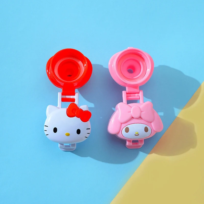 Sanrio Hello Kitty Water Bottle Straw Lid Kuromi My Melody Drink Bottle Mouth Water Bottle Replacement Cap Kid Gifts