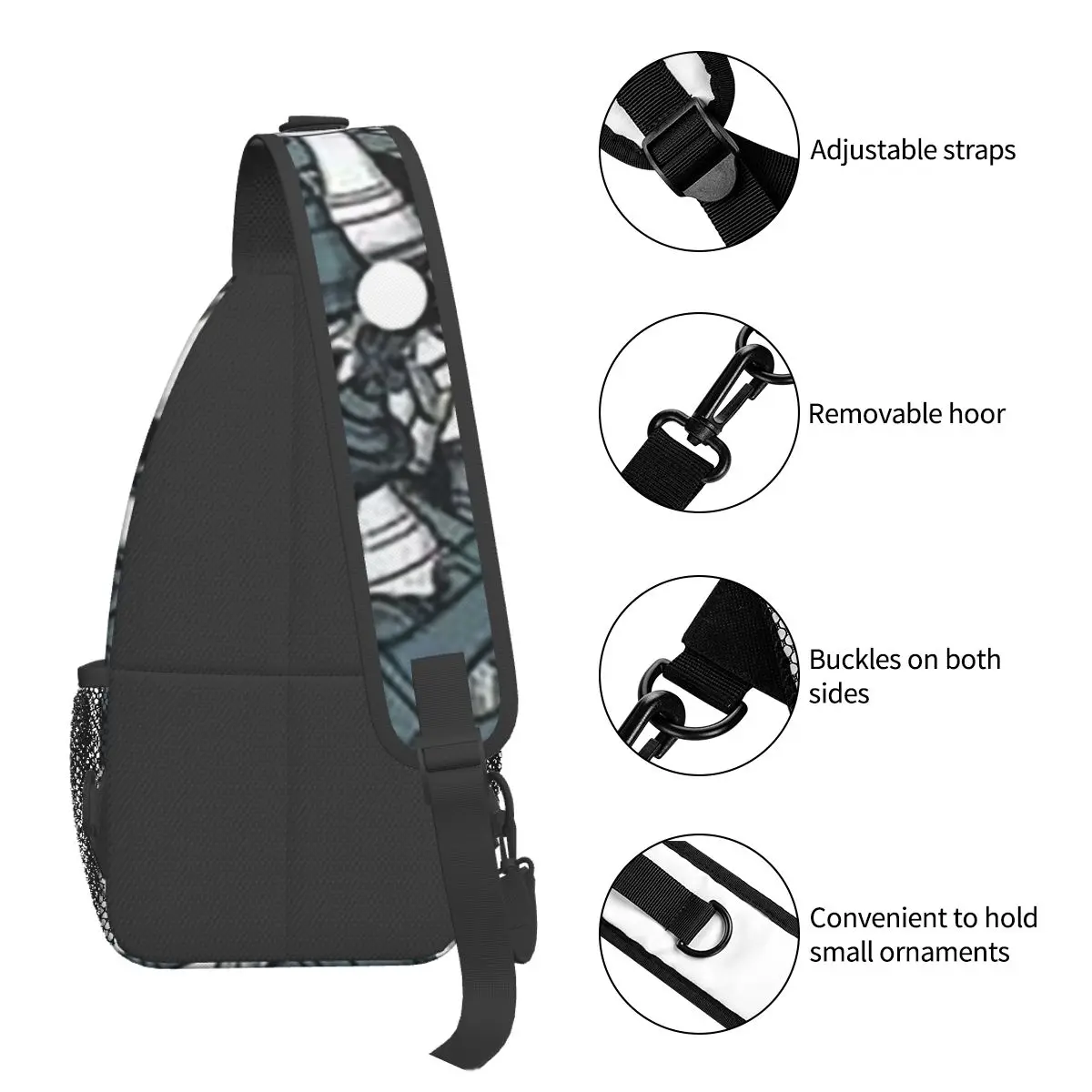 شطرنج ماستر حقيبة الصدر الرجال حبال Crossbody على ظهره حقيبة الصدر السفر المشي لمسافات طويلة Daypack حقيبة الكتف
