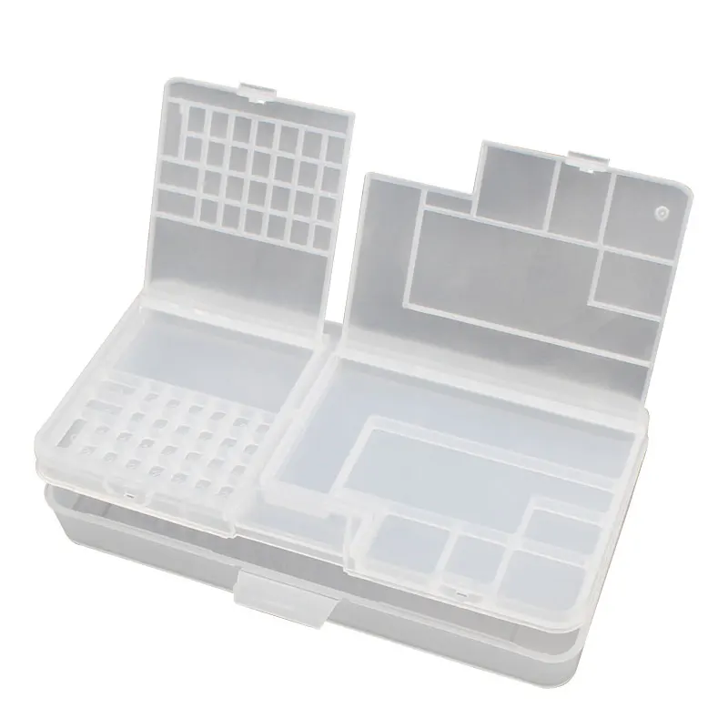 صندوق، مكونات إلكترونية، تخزين بلاستيكي شفاف، ملحقات لولبية صغيرة، شبكة تصنيف الأدوات #6