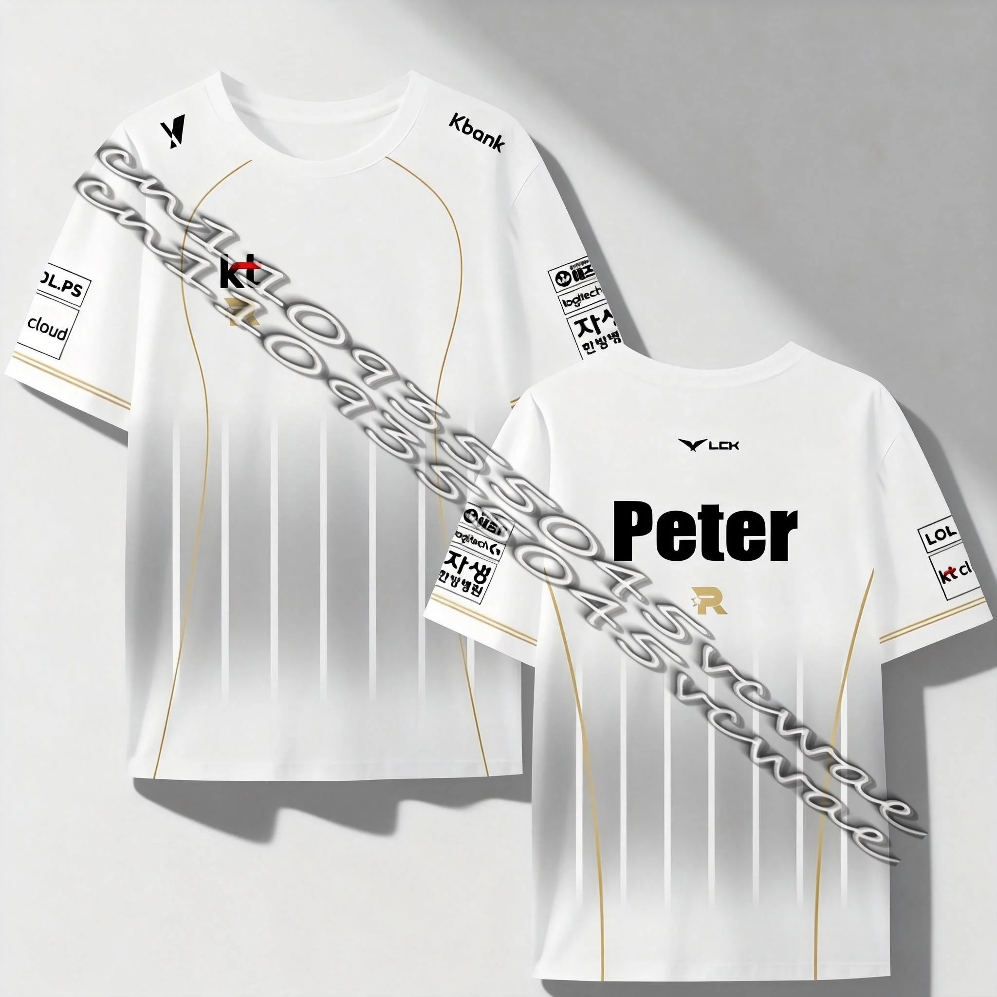 

2026 League of Legends S15 Global Finals LCK Series Unified ESports Club KT Team Men's and Women's Customizable Nickname T-Shirt