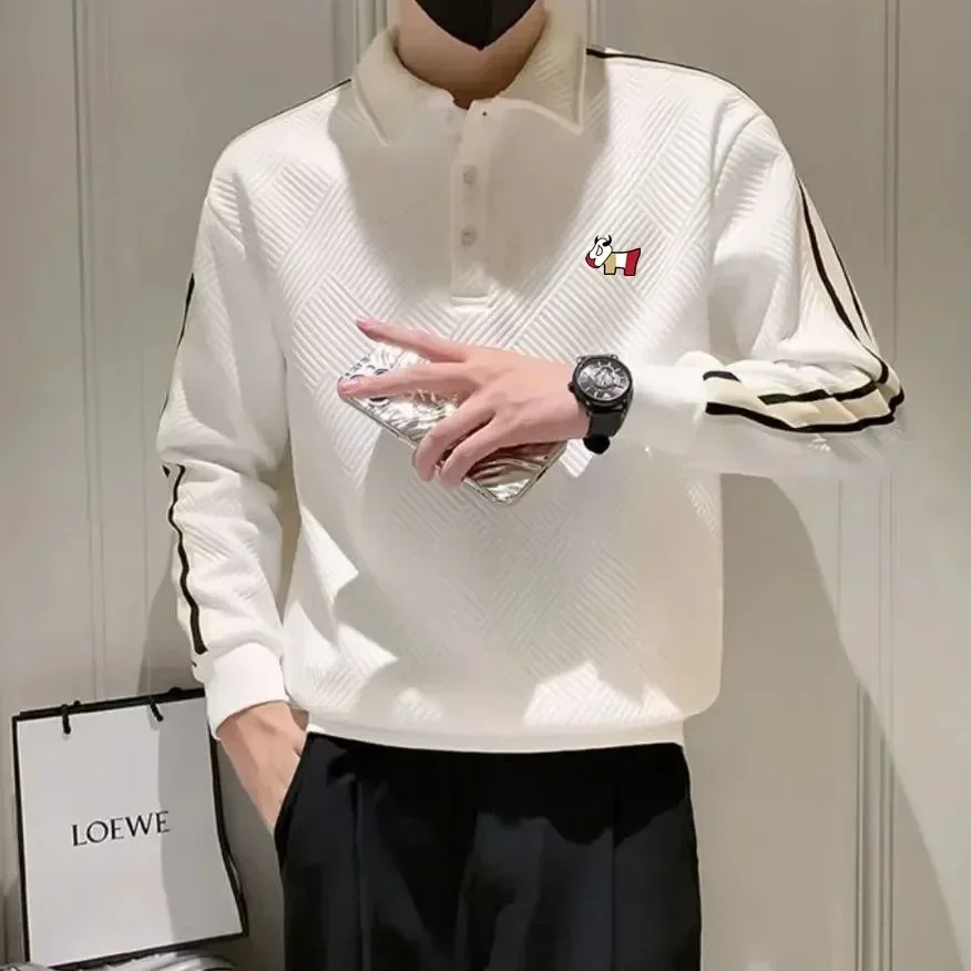 2026  Men's Golf Wear Long Sleeve Golf T-shirt Polo Tennis Shirt Casual Classic Solid Round Neck Golf Top Golf Clothing