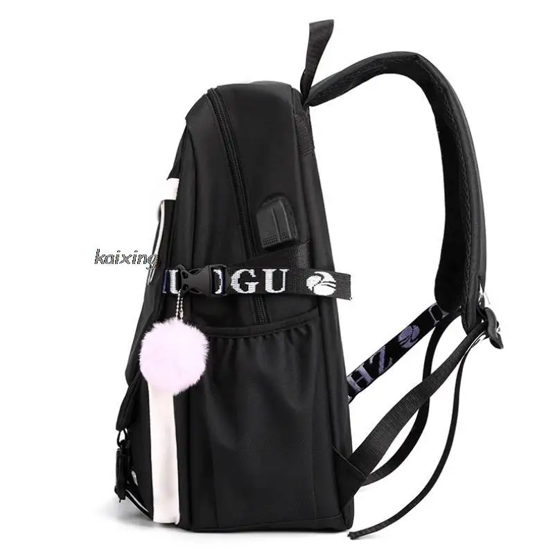 Large Capacity Melody Backpacks Women College School Bag Kuromi Notebook Travel Laptop Computer Backpack With USB Charging Port