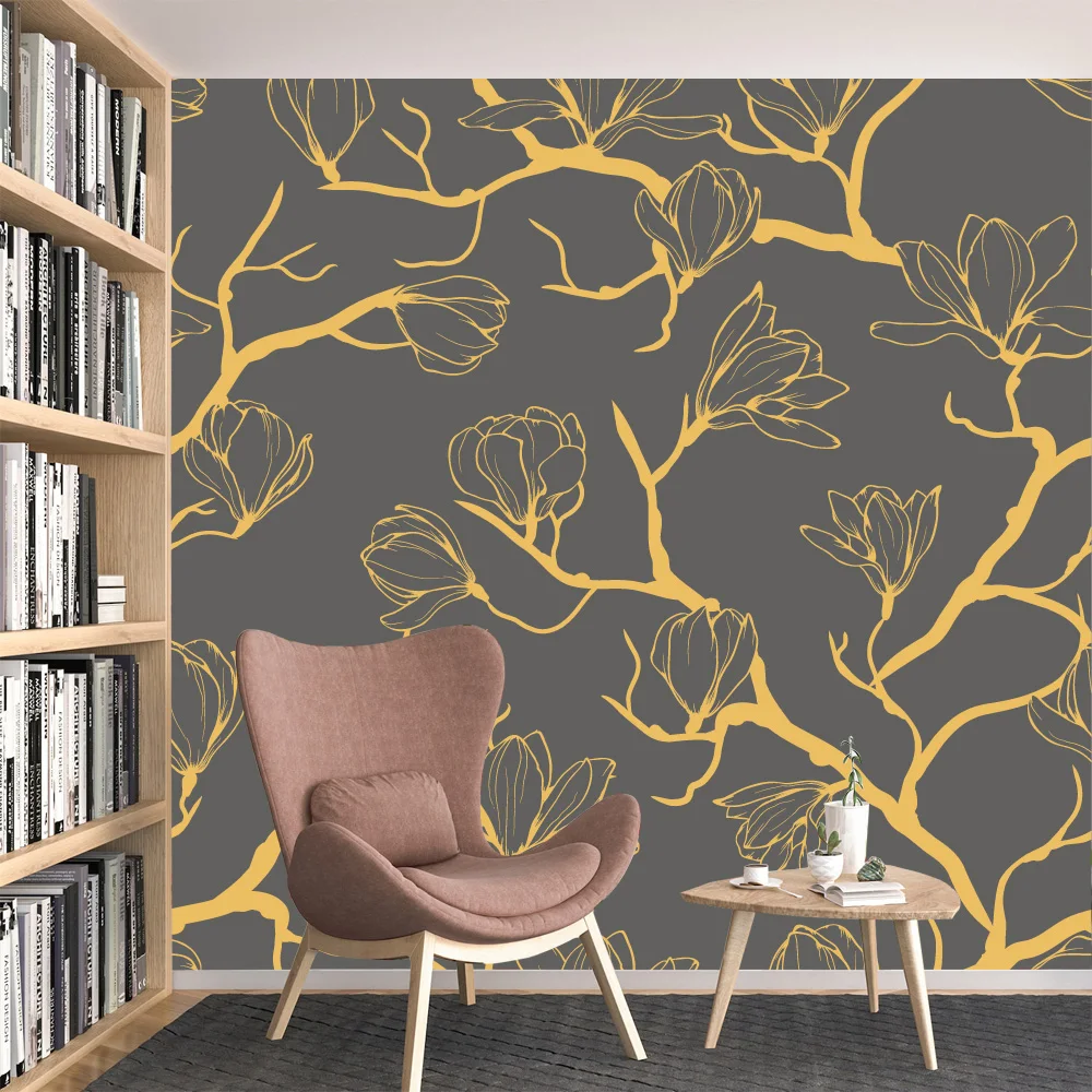 

Peel and Stick Accept Gold Tree Contact TV Background Wall Design Papers Home Decor Photo Wallpapers for Living Room Murals Roll