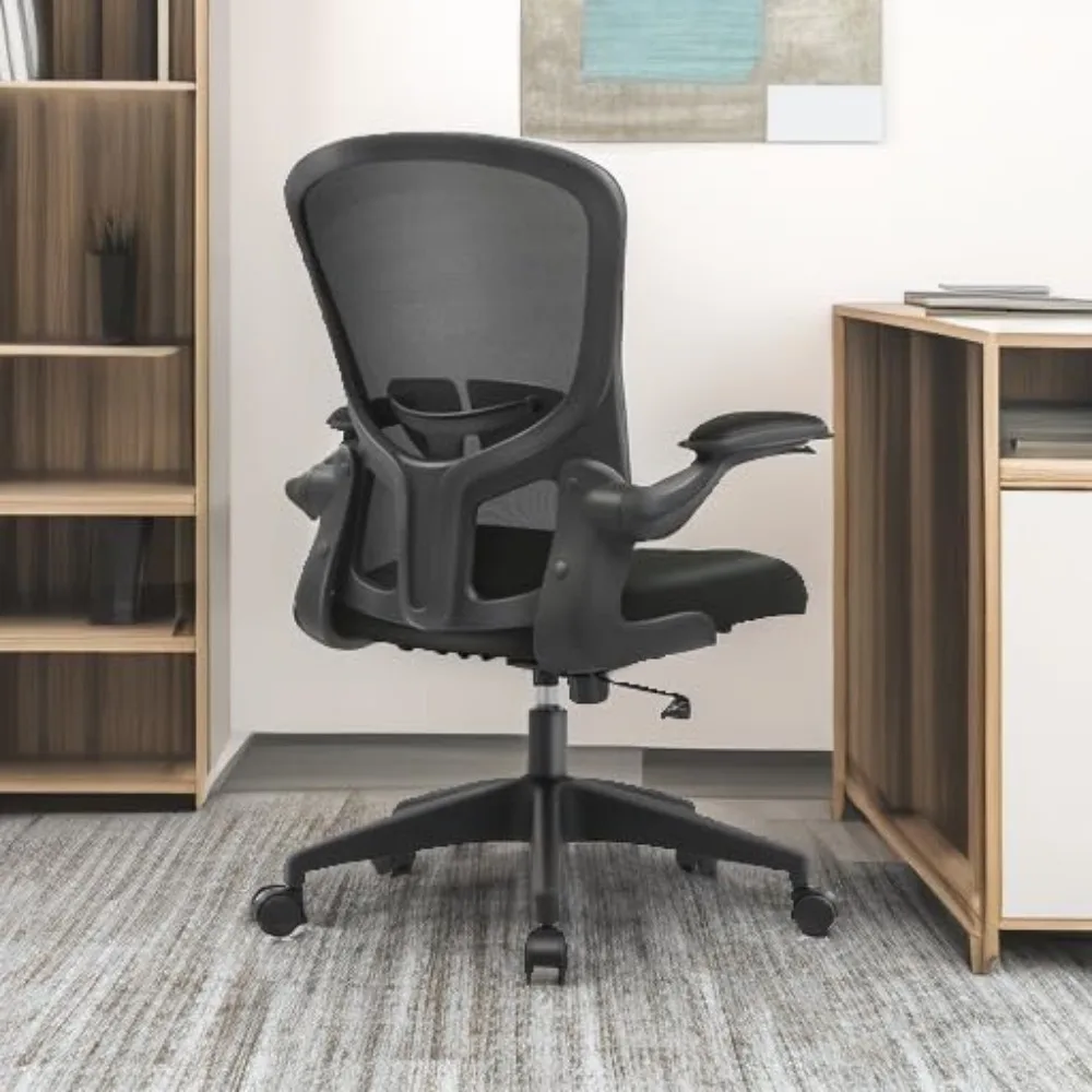

Office Desk Chairs, Ergonomic PC Desk Chair with Wheels, Adjustable Lumbar Support and Height, Swivel Computer Chair.