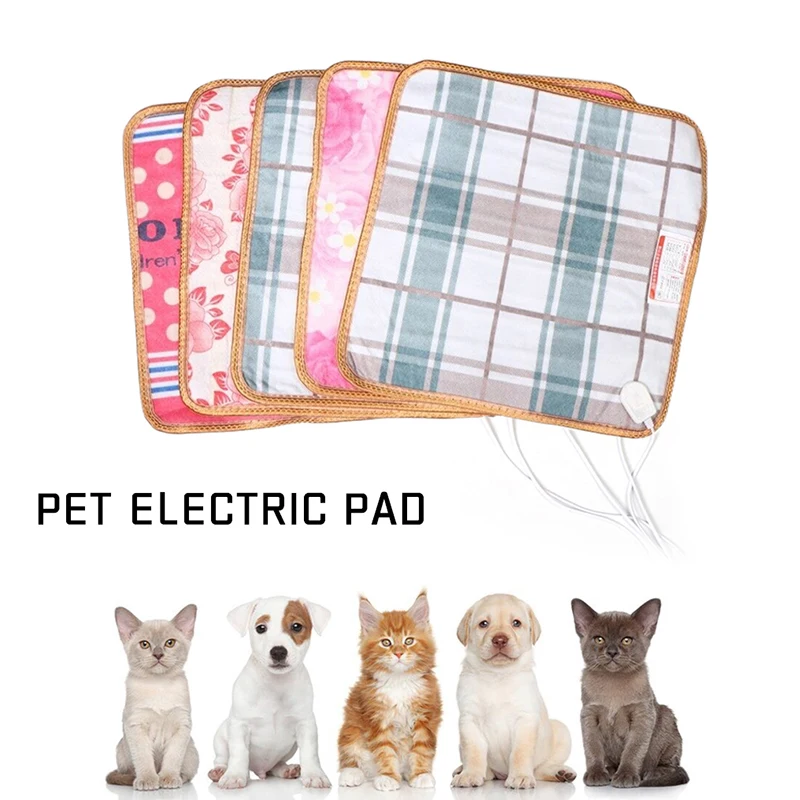 220V Pet Dog Cat Waterproof Electric Heating Pad Body Winter Warmer Mat Bed Blanket Animals Bed Heater Accessories 40x40/60cm