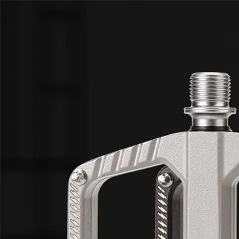 Aluminum Alloy Bike Pedals With Anti Skid Spikes Sealed Bearings Silver For Mountain Road Bicycle Cycling Parts Accessory