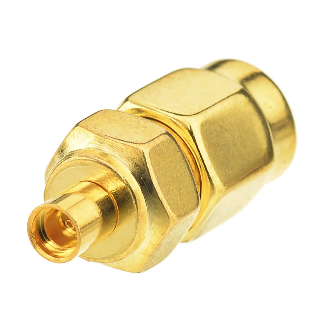 Superbat Gold-Plated SMA-MMCX Adapter SMA Male to MMCX Female Straight RF Coaxial Connector