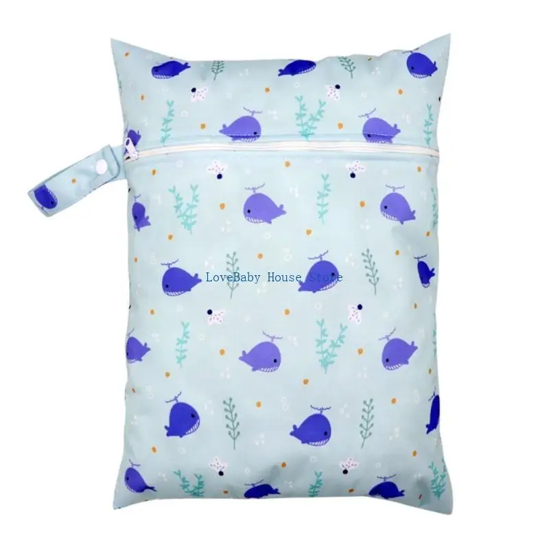 حقيبة يد مريحة لعربة الأطفال بسحاب من الحفاضات الرطبة والجافة من BX0D للآباء المسافرين