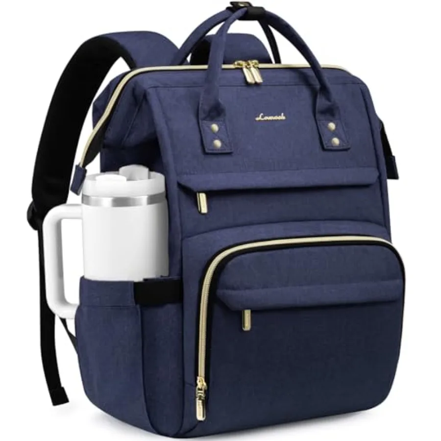 

Laptop Backpack for Women with Giant Tumbler Holder Pocket, 15.6 inch Waterproof Travel Backpack Purse Computer Laptop Bag, Pro