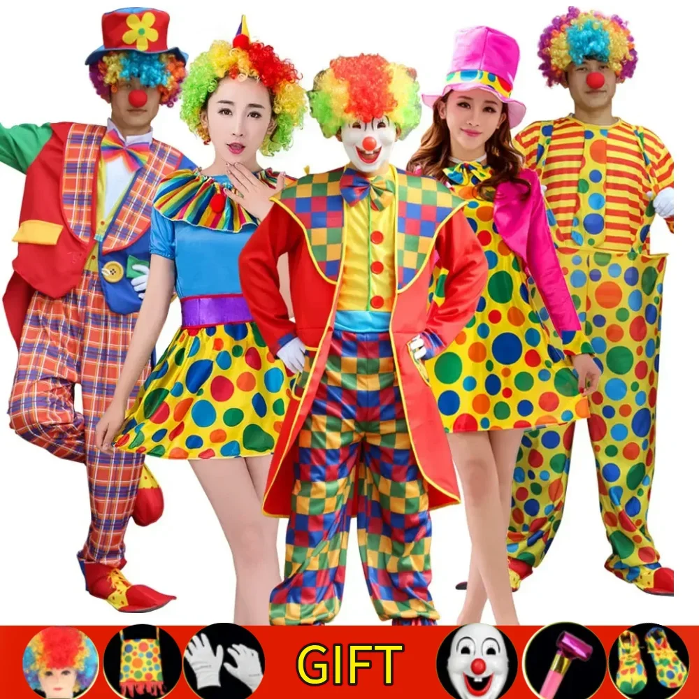 

Adult Clothing Costumes Funny Circus Naughty Uniform Fancy Dress Mask Bag Shoes Cosplay Clown For Men Women