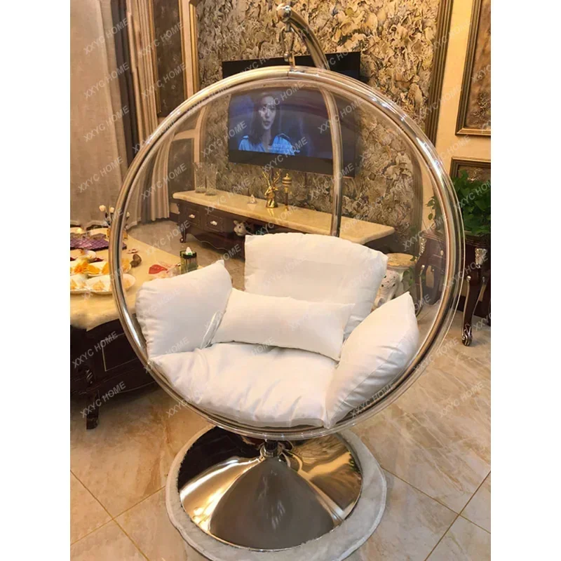 Bubble Chair Space Acrylic Hemisphere Transparent Rocking Chair Indoor Hanging Basket Shake Swing Glider Nordic decoracion