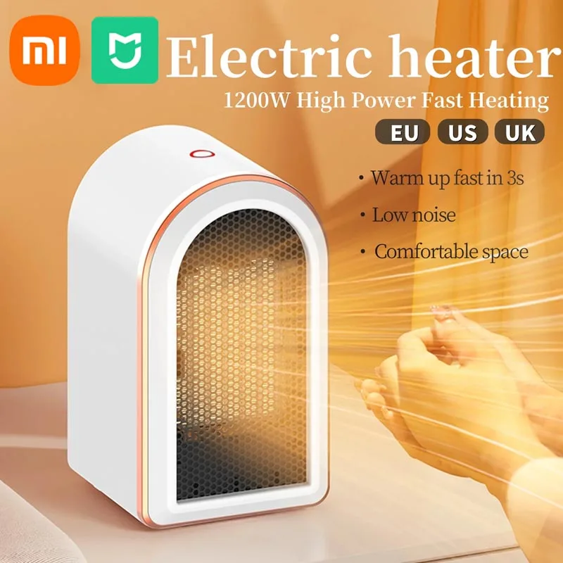 Xiaomi MIJIA Indoor Electric Heater 1200W Electric Portable Heater With Thermostat Room Heater Quick Heats Up in 3s For Bedroom