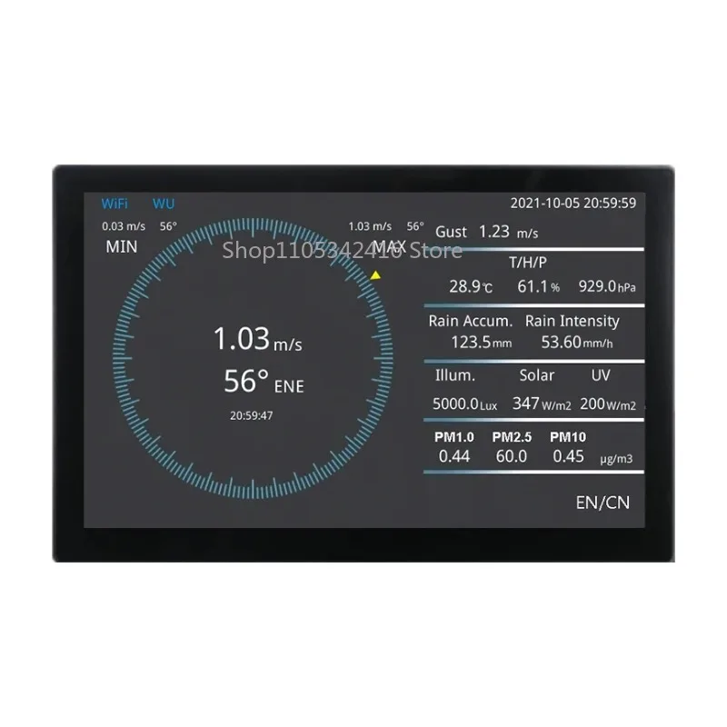 Weather Station Data Logger Acquisition System Remote Monitoring Display with SD Card 1.9W DataStorageforEnvironmentalMonitoring