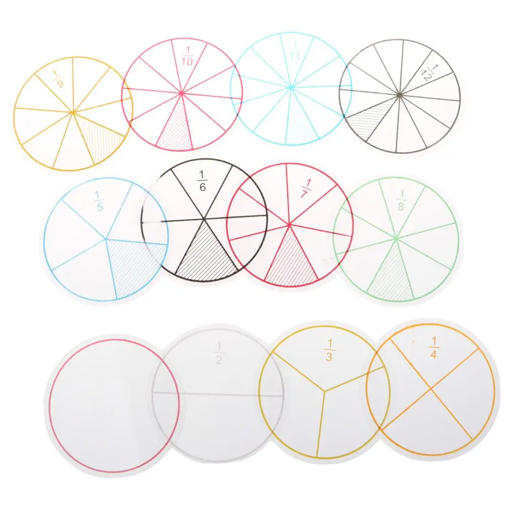 Math Fractions Circle Student Learning Educational Mathematics Number Toys