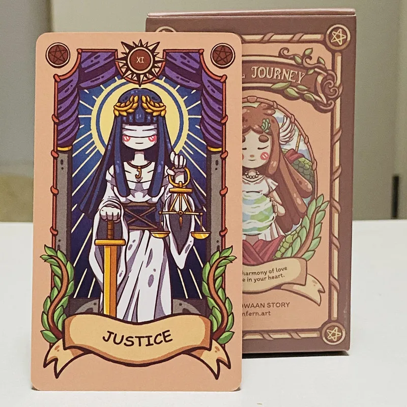 

Joyful Journey Tarot cards 79pcs Cartoon Cute wait Tarot Deck Illustrations Embrace Brightness Love and Warmth