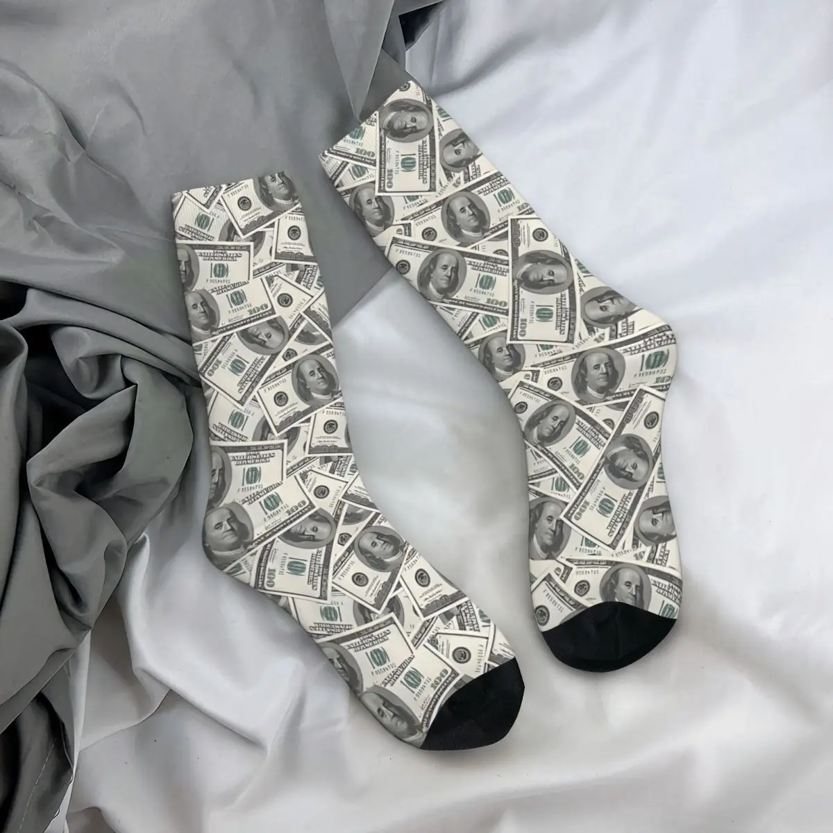 Rich Money Novelty Dollars Kawaii Socks Gym Cartoon Pattern Socks