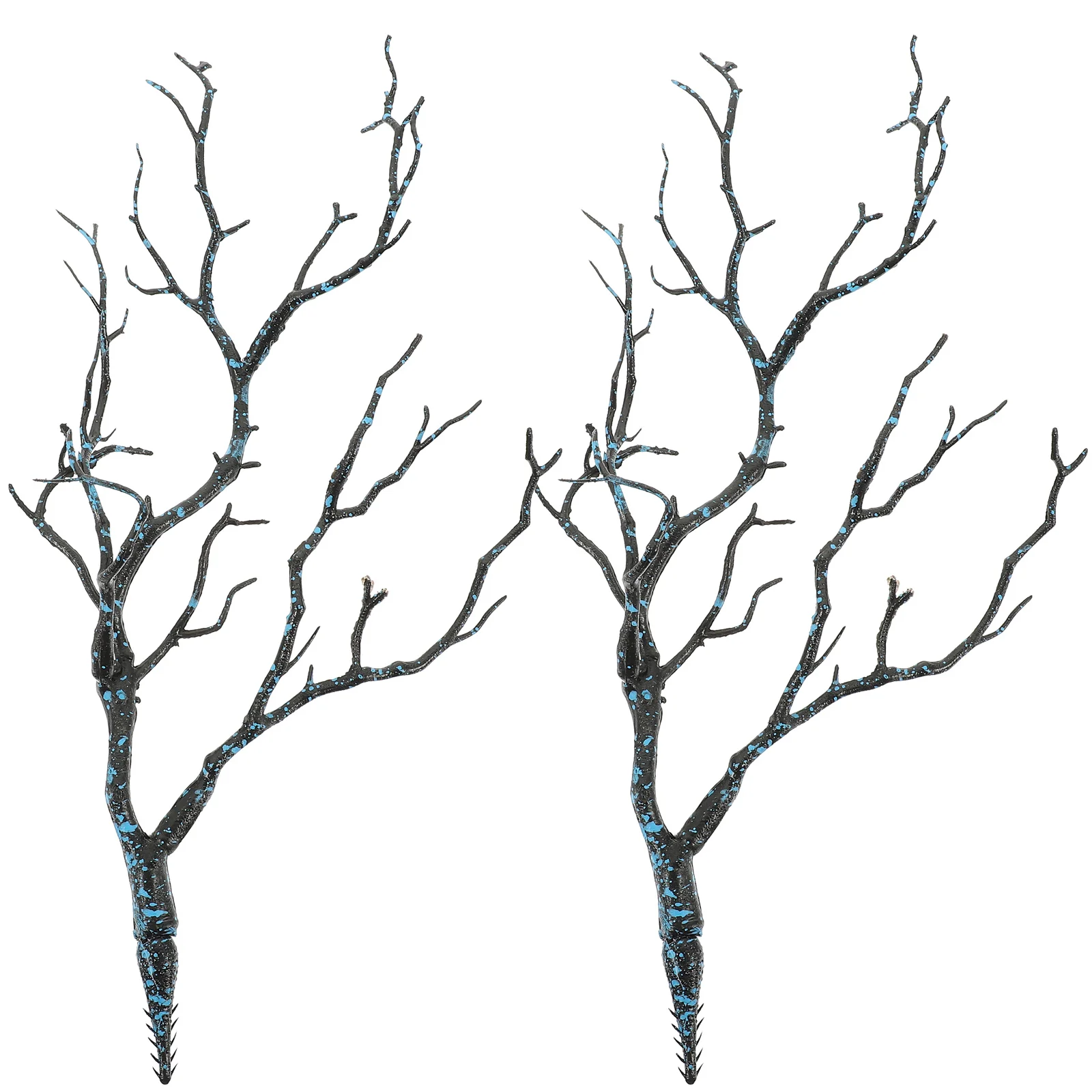 2 Pcs Artificial Tree Branch Faux Plastic Dry Fake Accessory Vase Additional Decor Emulation Branches Household Layout