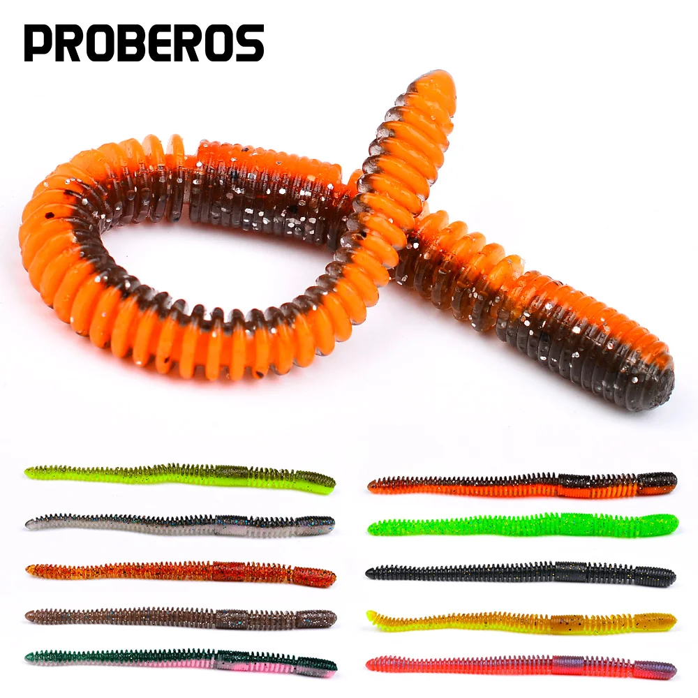 PROBEROS 10Pcs Luya Soft Bait Noodle Worm Thread Earthworm Soft Worm Bionic Soft Bait Diving Soft Worm Wholesale