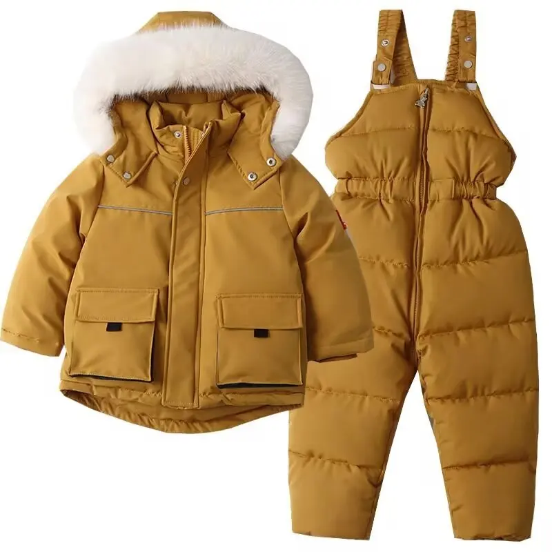 

Children Clothing Set Baby Winter Warm Down Jackets parka Boys Thick Jumpsuit Infant overcoat toddler Girl Clothes Kids Snowsuit