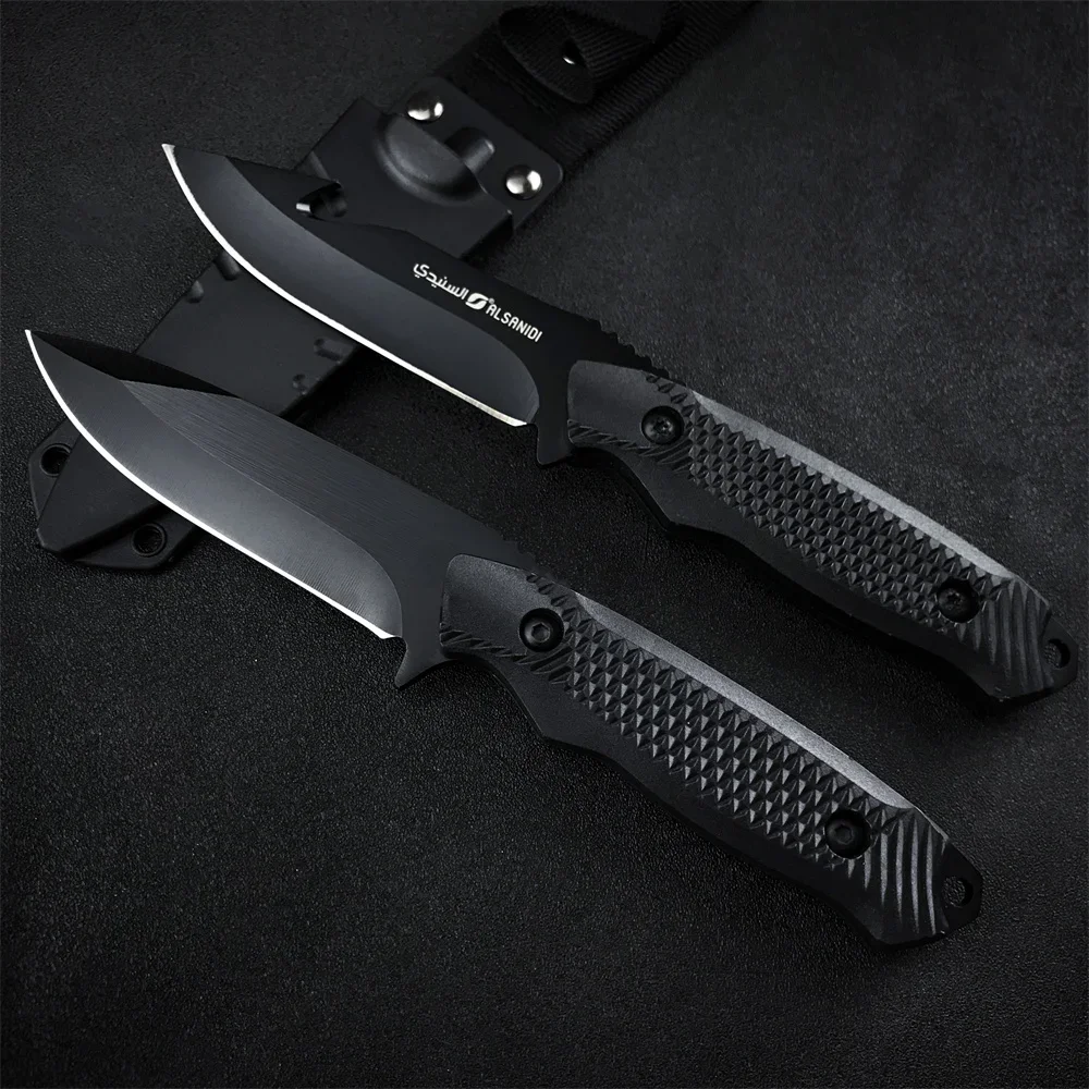 

High Hardness Outdoor Straight Knife ABS Plastic Handle Camping Self-defense Bushcraft Survival Utility Combat Knives EDC Tool