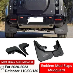 For New Defender 110/90/130 Add Mudguard Car Fender with Land Rover/Flag Emblem Mud Flaps 4Pcs Set Accessoies by air