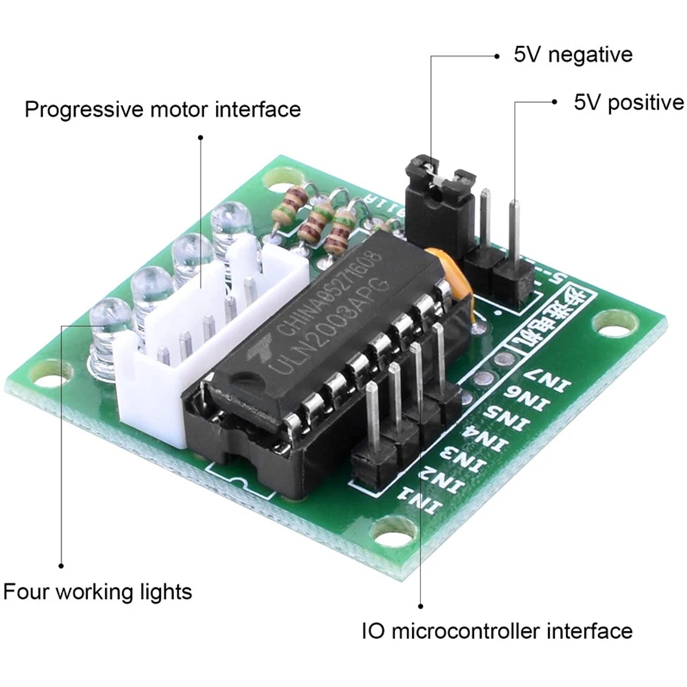 4 Set Stepper Motors DIY Kit 5V 4-Phase 28YBJ-48 DC Gear Step Stepper Motor+ULN2003 Driver Board for Arduino Driver Test Module