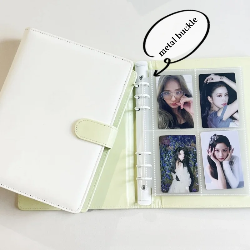 Macaron Color A5 Magnetic Ins Card Album Photo Collect Cover Large Capacity Binder Photocards Kpop Idol Cards Storage Stationery