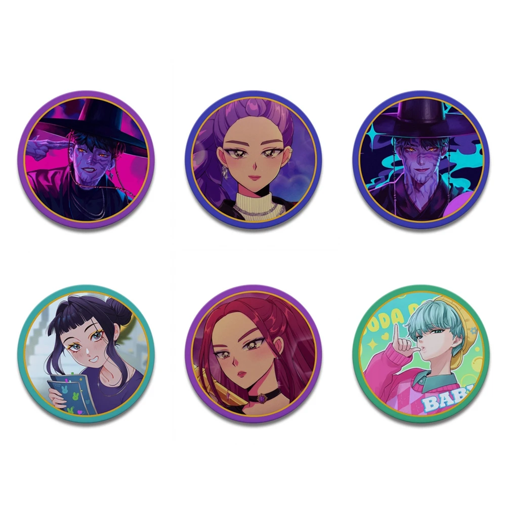 58mm Anime K-Pop KPop Demon Hunters HUNTR/X SaJaboy Cosplay COSTUME Badge Pin SPTE Tinplate Brooch﻿ Prop Gilf