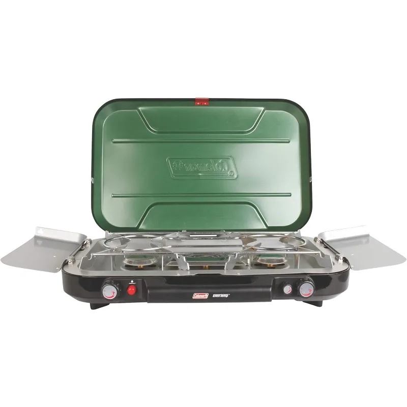 Coleman Classic 3-Burner Propane Camping Stove,Portable Camp Stove,3 Adjustable Burners&Push-Button Instant Ignition,28,000 BTUs