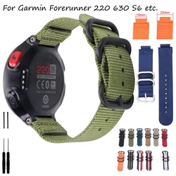 22mm-15mm Soft Nylon Watch Strap For Garmin Forerunner 220 235 620 630 735 S5 S6 S20 Watch Band Replacement Wrist Bracelet