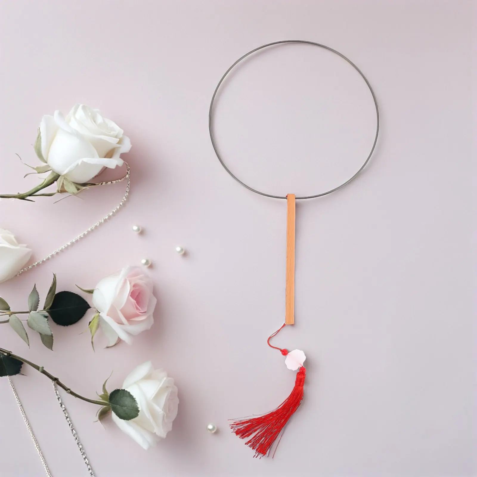 

10Sets Handmade Round Fan Frame Iron Ribs DIY Chinese Style Craft Fan for Hanfu Accessories Summer Cooling Decoration