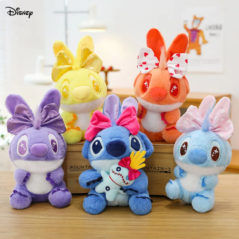 

Disney Lilo And Stitch Плюшевые игрушки Мультфильм Аниме Kawaii Plushie Candy 30 см Стич Куклы Подушка Мягкий Рождественский Детский Новогодний Подарок